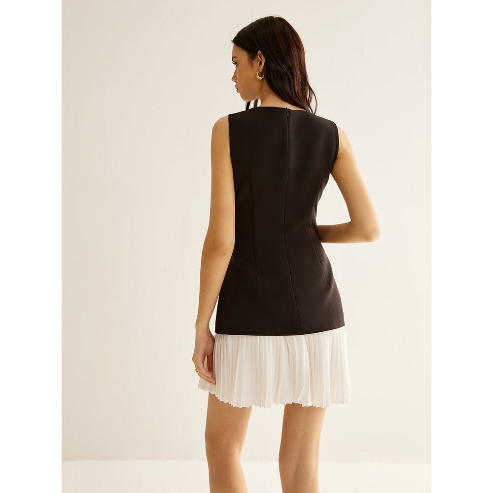 Commense Black Structured Shoulder Bag with Top Handle - Picture 4 of 7